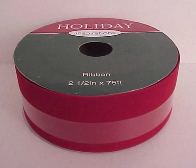 Cinta de terciopelo rojo Holiday Inspirations 75 pies X 2,5 tiendas Jo-Ann ~ nuevo stock antiguo Foto 1 de 2