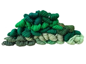 Paternayan Persian Yarn Lot Of 40 Skeins Green Assortment 3 Ply Wool Tapestry - Picture 1 of 5