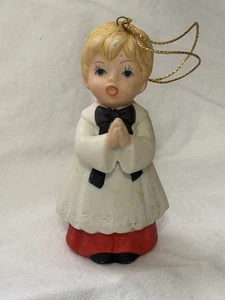 Vintage Homco Home Interior Biskuit Karoler Chor Junge Weihnachtsschmuck Figur - Bild 1 von 3