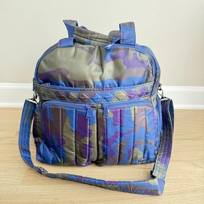 Bolsa de viaje Lug Boxer para pasar la noche bolsa de gimnasio empacable Luglife camuflaje azul Foto 1 de 4