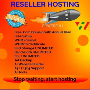 RESELLER HOSTING $1.00 FIRST MONTH THEN $6.99 PER MONTH eBay Special - Picture 1 of 14