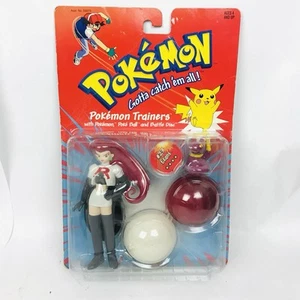 VTG Pokemon Trainers w/ Pokemon, Pokeball, & Battle Disc Jesse & Ekans NEW - Picture 1 of 10