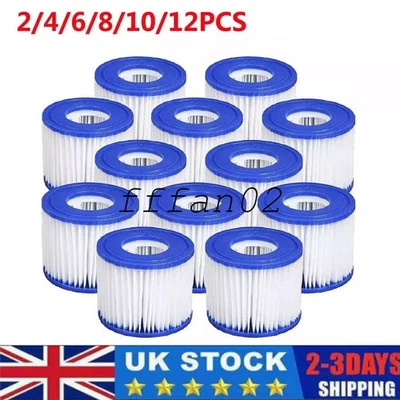 2-12pc For Bestway Lazy Lay-Z-Spa Filters VI Cartridge Hot Tub Spa Swimming pool - Image 1 of 4