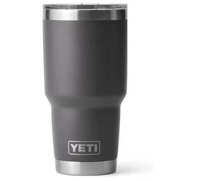 Vaso aislado de acero inoxidable YETI Rambler 30 oz con tapa MagSlider, carbón Foto 1 de 4