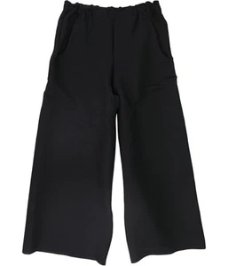 Issey Miyake Womens Ripple Casual Wide Leg Pants, Black, Juniors, 1 - Picture 1 of 2
