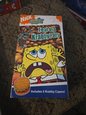 VHS Tape Sponge Bob Square Pants Fear of A Krabby Patty  - Image 1 of 4