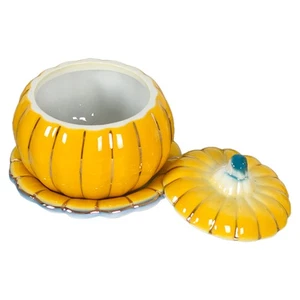 2 Sets  Pumpkin Bowl Dessert Bowl Ceramic Dinnerware Porcelain Food Container - Picture 1 of 12