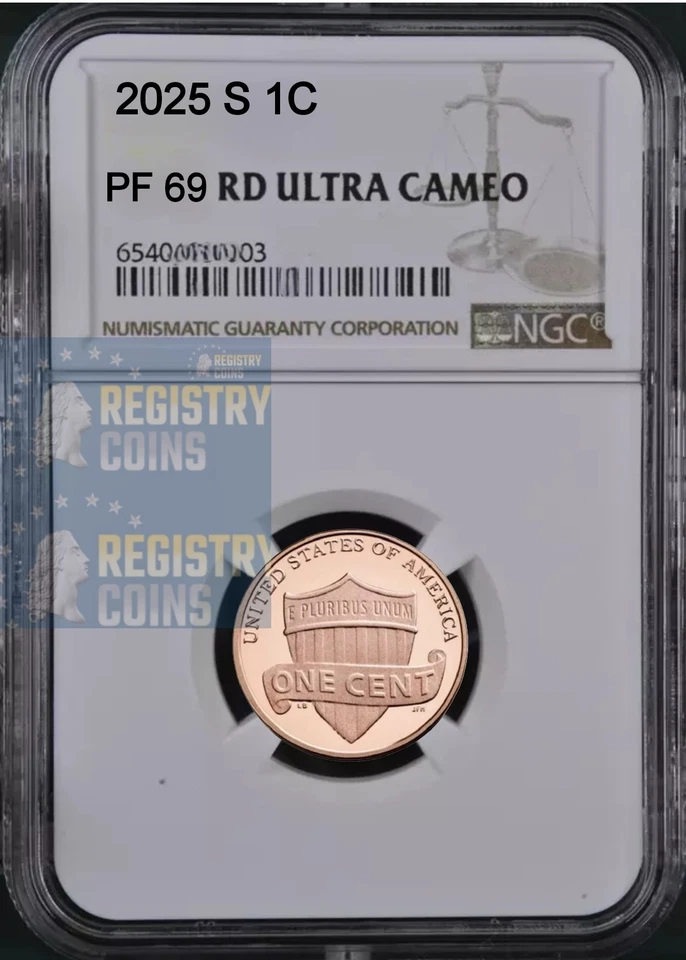 2025 S Lincoln Cent 1C NGC PF69 RD Ultra Cameo   Red Cent Penny -presale % - Image 1 of 1