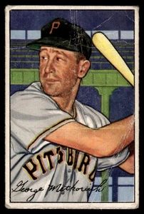 1952 Bowman George Metkovich Pittsburgh Pirates #108 - Bild 1 von 2