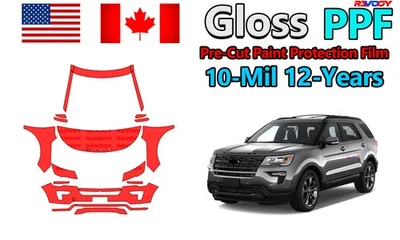 Película de protección de pintura PPF precortada brillante de 10 mil para Ford Explorer Sport 2018-2019 Foto 1 de 4