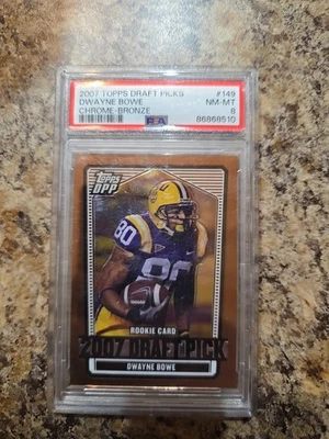 2007 Topps Draft Picks Dwayne Bowe Chrome-bronze Psa8 - Image 1 of 2