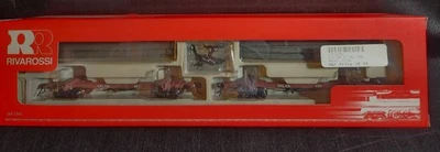 RIVAROSSI R2296 LOG CAR SET WITH LOGS PACIFIC LUMBER  HO TRAIN ITALIAN NIOB - Image 1 of 4