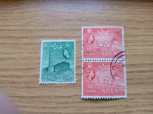 QEII Aden 1953. 3 Stamps Used Combine Postage - Picture 1 of 1