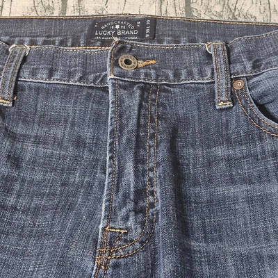 Pantalones de mezclilla rectos originales Lucky Brand para hombre 221 38x29 azul lavado medio elásticos Foto 1 de 4