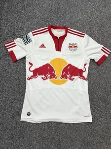 New York Red Bulls 2009/10 Home Football Shirt Jersey Adidas Medium M White - Picture 1 of 10