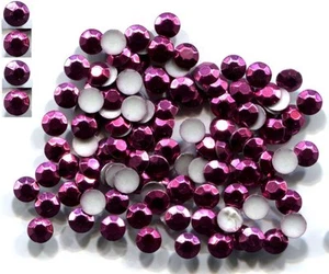 RHINESTUDS Faceted Metal 3mm Hot Fix CORAL ROSE 2 Gross 288 Pieces - Picture 1 of 1