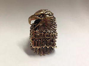 Born Wild Ring -gold- Seen on Sons of Anarchy-Size-10 - Picture 1 of 3