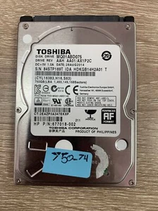 Toshiba MQ01ABD075 750GB 2.5" SATA II Laptop Hard Drive #750_74 - Picture 1 of 2