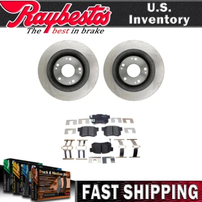 Kit de rotores de freno traseros pastillas de freno de cerámica y herrajes para Acura ILX 2016-2018 Foto 1 de 4