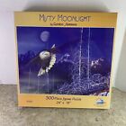 SunsOut Puzzle Misty Moonlight 500 Piece Gordon Semmens Bald Eagle Moon