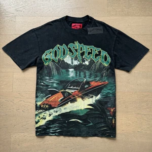 NEW Mens Godspeed Rainforest yacht print Washed Tee Short sleeved T-shirt - Picture 1 of 17
