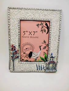 The World Traveler Collection 5x7 Bilderrahmen Perlen Vögel Blumen aus Indien - Bild 1 von 15