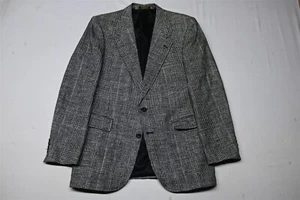 Vtg Evan Piccone 42L Gray Soft Silk Tweed USA Made Blazer Jacket Sport Coat - Picture 1 of 12