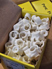 100 x SNAP OVER PIPE CLIPS 15mm Plastic Single Hinged Clip Lock WHITE
