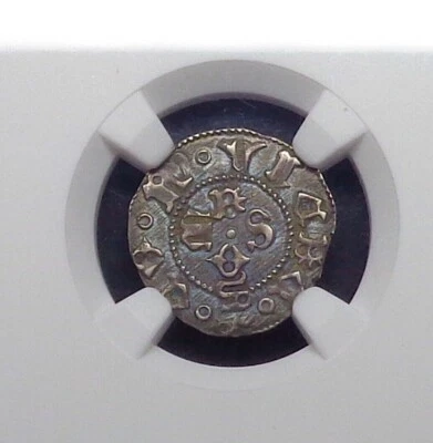 (1434-1446) Fermo, Italy - AR Bolognino of Francesco Sforza, NGC AU-55. - Image 1 of 4