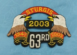 RARO PARCHE STURGIS 2003 1941-2003 DOBLE ÁGUILA SCREAMIN TOTALMENTE NUEVO STOCK ANTIGUO - Imagen 1 de 3