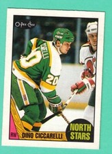 (1) DINO CICCARELLI 1987-88 O-PEE-CHEE # 81 NORTH STARS  EX-MT   (H9040)