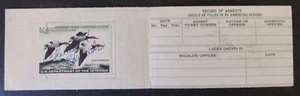 RW32 - 1965 Federal Duck Stamp on Washington State Hunting License - Picture 1 of 2