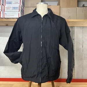 Dickies Full Zip Nylon Rain Jacket Windbreaker Men’s M Medium Black - Picture 1 of 4