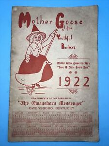 Mother Goose Pamphlet 1922 Owensboro KY Youthful Bankers Advertising Messenger