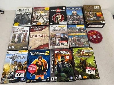 Lote de jogos PC – Splinter Cell, NOLF 2, Medieval II, jogo bônus - Imagem 1 de 4