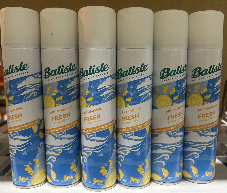 Batiste Dry Shampoo Fresh Breezy Citrus 200ml (6 Pack) - Image 1 of 1