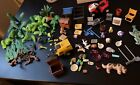 Lot de pièces Playmobil, pièces de rechange, verdure, oiseaux, animaux, meubles, quad