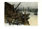 River Thames in London XL 1932 art print by Luigi Kasimir Great Britain England
