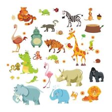 Home Decor Poster - Jungle Animals Wall Stickers Kids Rooms Wall Poster Decals