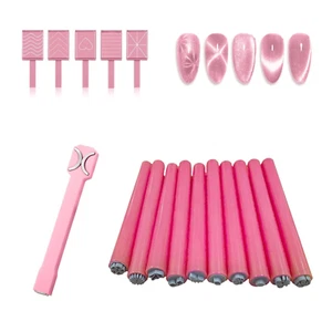 10Pcs Nail Art Stamp Pen with 3 in 1 Nail Magnets Tools DIY Nail Art for Salon D - Picture 1 of 18