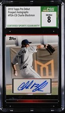 2010 Topps Pro Debut Prospect Charlie Blackmon Rookie RC Auto PDA-CB CSG 8