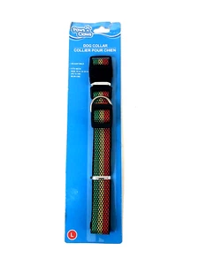 Paws N Claws Rasta Farbe robust Nylon verstellbar Hundehalsband klein 10 bis 16 Zoll - Bild 1 von 4