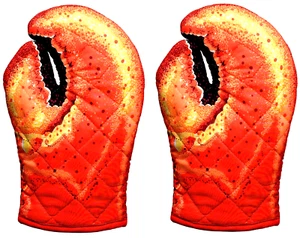 Lobster Claw / Beach Oven Mitts - Boston Warehouse - (Brand New & Sealed) - Picture 1 of 8