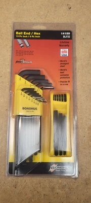 Bondhus USA 14189 BLF22 Ball End Key Set With Gorilla Grip 0.50-3/8AF RRP £34.09 - Image 1 of 4