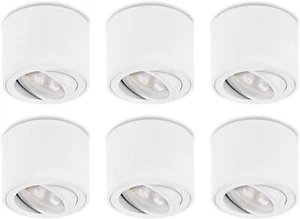 LED Aufbauspots 5W Deckenspots Aluminium warmweiß Deckenstrahler 230V schwenkbar - Bild 1 von 7