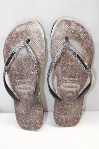 Havaianas Slim Carnaval Slip-On Flip flop Multicolor glitter Us 11/12 EUR 43/44 - Picture 1 of 7