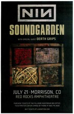 NINE INCH NAILS SOUNDGARDEN RED ROCKS 2014 CONCERT POSTER COLORADO