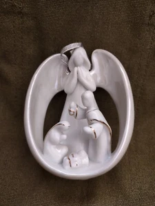 Angel, Joseph, Mary and Jesus Ceramic Ornament - Picture 1 of 1