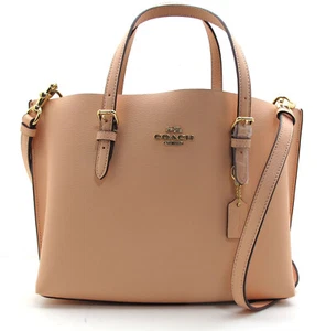 NUEVO Auténtico COACH Doble Cara Cuero SAUCE 25 Bolso de Hombro Descolorido Rubor - Imagen 1 de 6