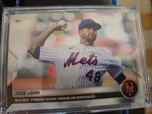 2022 TOPPS NOW #671 JACOB DEGROM -Sets MLB Strikeout Record- NY Mets INVEST SP - Picture 1 of 2